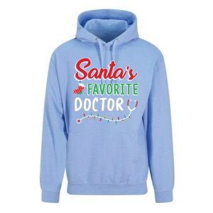 SantaS Favorite Doctor Merry Xmas Claus Stethoscope Gift Unisex Surf Hoodie