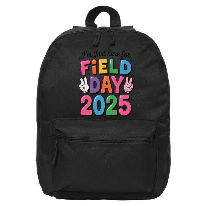 School Field Day Teacher Im Just Here For Field Day 2025 16 in Basic Backpack