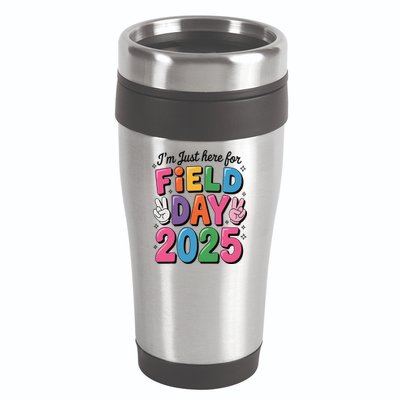 School Field Day Teacher Im Just Here For Field Day 2025 16oz Travel Tumbler