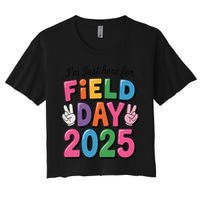 School Field Day Teacher Im Just Here For Field Day 2025 Women's Crop Top Tee
