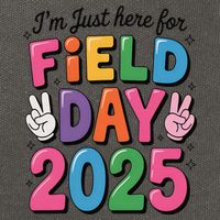 School Field Day Teacher Im Just Here For Field Day 2025 Cotton Canvas Backpack