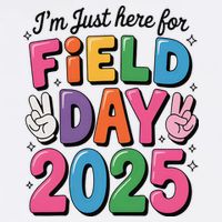 School Field Day Teacher Im Just Here For Field Day 2025 Garment-Dyed Sweatshirt