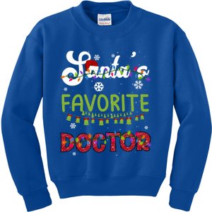 SantaS Favorite Doctor Funny Family Ugly Christmas Meaningful Gift Kids Sweatshirt