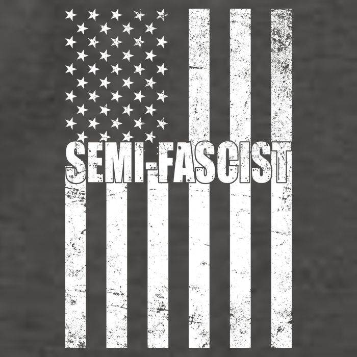 Semi Fascist Distressed USA American Flag Vector Backpack