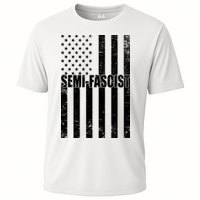 Semi Fascist Distressed USA American Flag Cooling Performance Crew T-Shirt