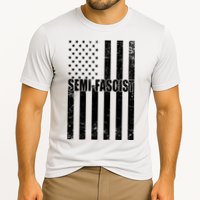 Semi Fascist Distressed USA American Flag Cooling Performance Crew T-Shirt