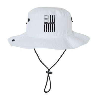 Semi Fascist Distressed USA American Flag Bucket Hat