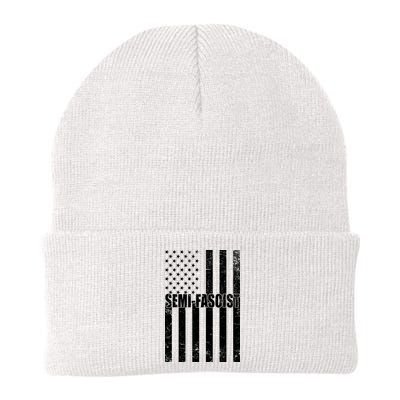 Semi Fascist Distressed USA American Flag Knit Cap Winter Beanie