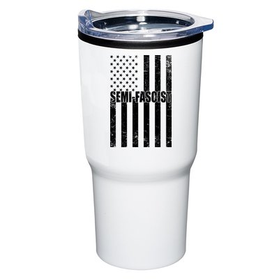 Semi Fascist Distressed USA American Flag Tumbler