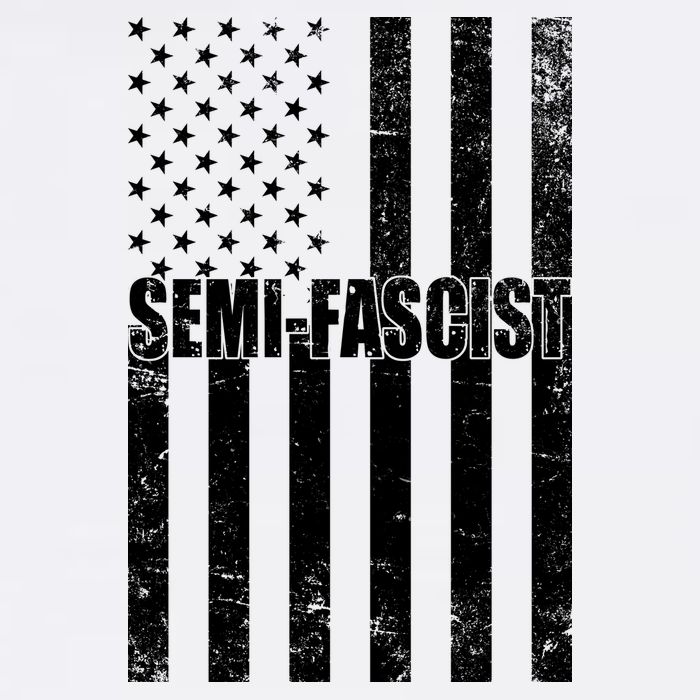 Semi Fascist Distressed USA American Flag Cooling Performance Long Sleeve Crew