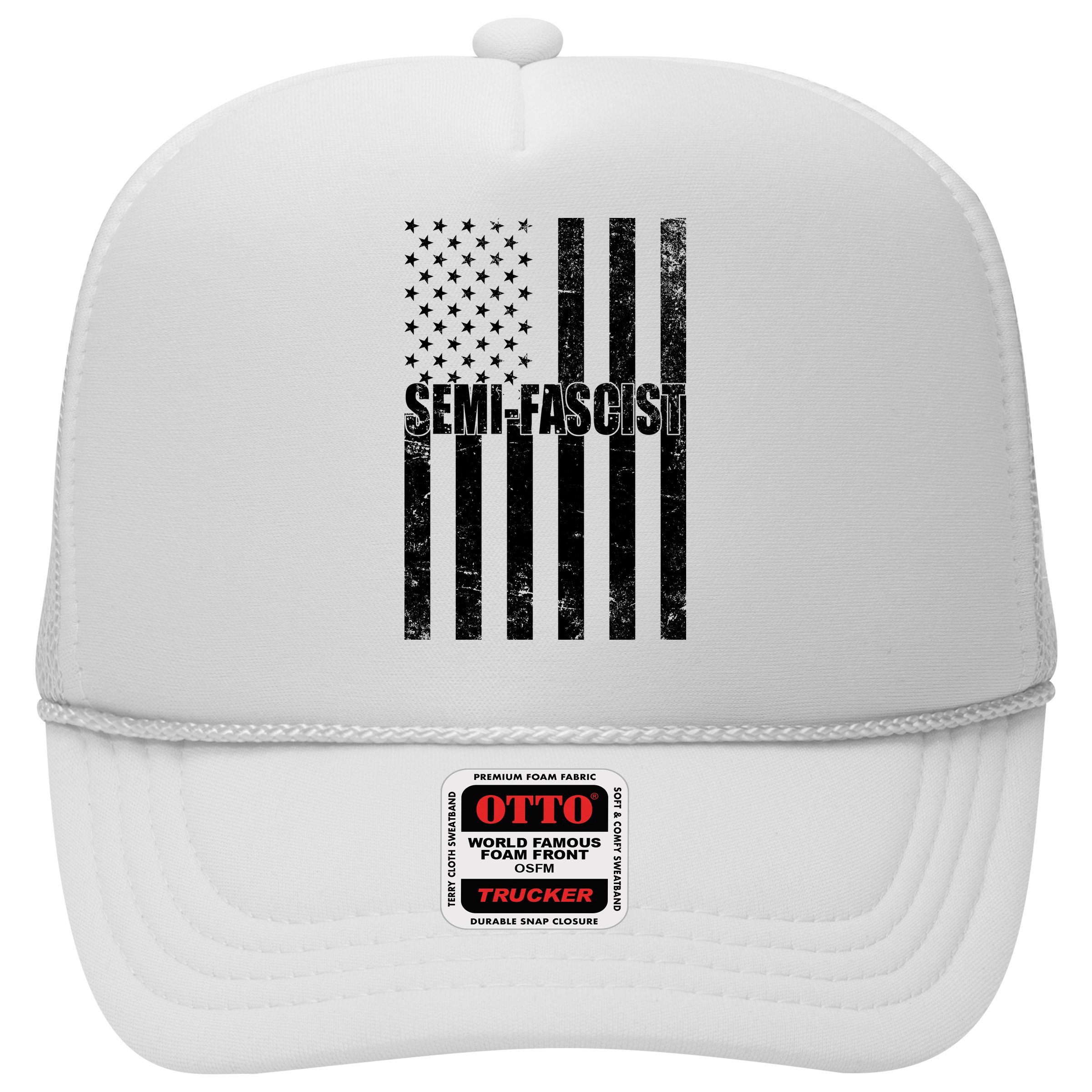 Semi Fascist Distressed USA American Flag Hat
