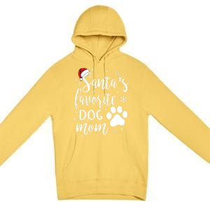 SantaS Favorite Dog Mom Christmas Birthday Dog Lovers Gift Premium Pullover Hoodie