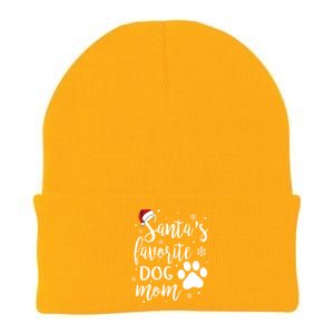 SantaS Favorite Dog Mom Christmas Birthday Dog Lovers Gift Knit Cap Winter Beanie