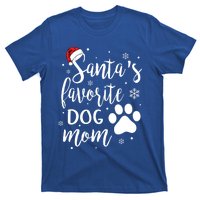 SantaS Favorite Dog Mom Christmas Birthday Dog Lovers Gift T-Shirt