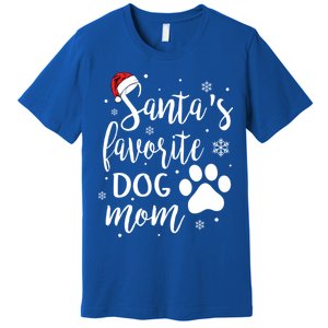 SantaS Favorite Dog Mom Christmas Birthday Dog Lovers Gift Premium T-Shirt