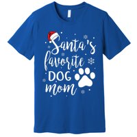 SantaS Favorite Dog Mom Christmas Birthday Dog Lovers Gift Premium T-Shirt