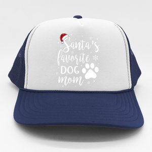 SantaS Favorite Dog Mom Christmas Birthday Dog Lovers Gift Trucker Hat