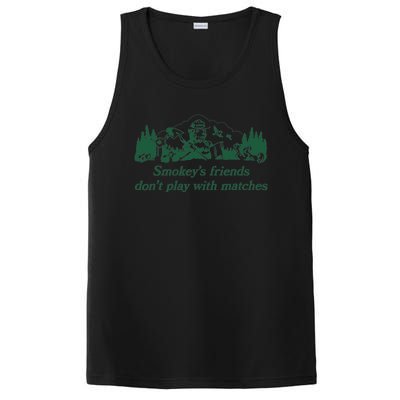 Smokey's Friends Don't Play with Matches Funny Saying PosiCharge Competitor Tank