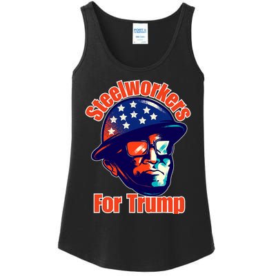 Steelworkers For Donald Trump 2024 Blue Collar Workers Maga Ladies Essential Tank