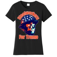 Steelworkers For Donald Trump 2024 Blue Collar Workers Maga Women's T-Shirt