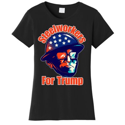 Steelworkers For Donald Trump 2024 Blue Collar Workers Maga Women's T-Shirt