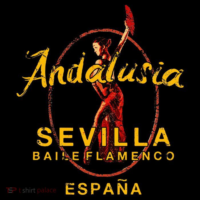 Spain Flamenco Dance Seville Sevilla Espana Andalusia Women's V-Neck T-Shirt
