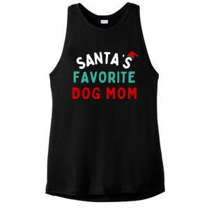 SantaS Favorite Dog Mom Funny Dog Santa Dog Mom Christmas Gift Ladies PosiCharge Tri-Blend Wicking Tank