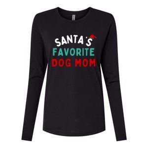 SantaS Favorite Dog Mom Funny Dog Santa Dog Mom Christmas Gift Womens Cotton Relaxed Long Sleeve T-Shirt