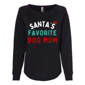 SantaS Favorite Dog Mom Funny Dog Santa Dog Mom Christmas Gift Womens California Wash Sweatshirt