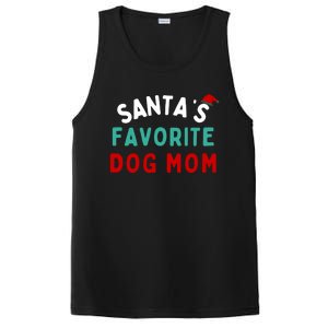 SantaS Favorite Dog Mom Funny Dog Santa Dog Mom Christmas Gift PosiCharge Competitor Tank