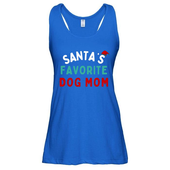 SantaS Favorite Dog Mom Funny Dog Santa Dog Mom Christmas Gift Ladies Essential Flowy Tank