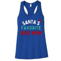 SantaS Favorite Dog Mom Funny Dog Santa Dog Mom Christmas Gift Women's Racerback Tank