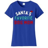 SantaS Favorite Dog Mom Funny Dog Santa Dog Mom Christmas Gift Women's T-Shirt