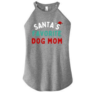 SantaS Favorite Dog Mom Funny Dog Santa Dog Mom Christmas Gift Women's Perfect Tri Rocker Tank