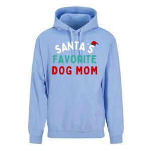 SantaS Favorite Dog Mom Funny Dog Santa Dog Mom Christmas Gift Unisex Surf Hoodie