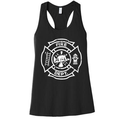 Symbol Fire Department Fire Fighter Firefighter Women's Racerback Tank