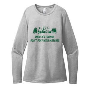 Smokey's Friends Don't Play With Matches Womens CVC Long Sleeve Shirt