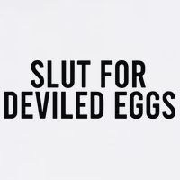 Slut For Deviled Eggs Flat Bill Trucker Hat