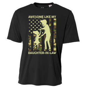 Stepdad Fathers Day Gift Awesome Like My Daughter In Law Cooling Performance Crew T-Shirt