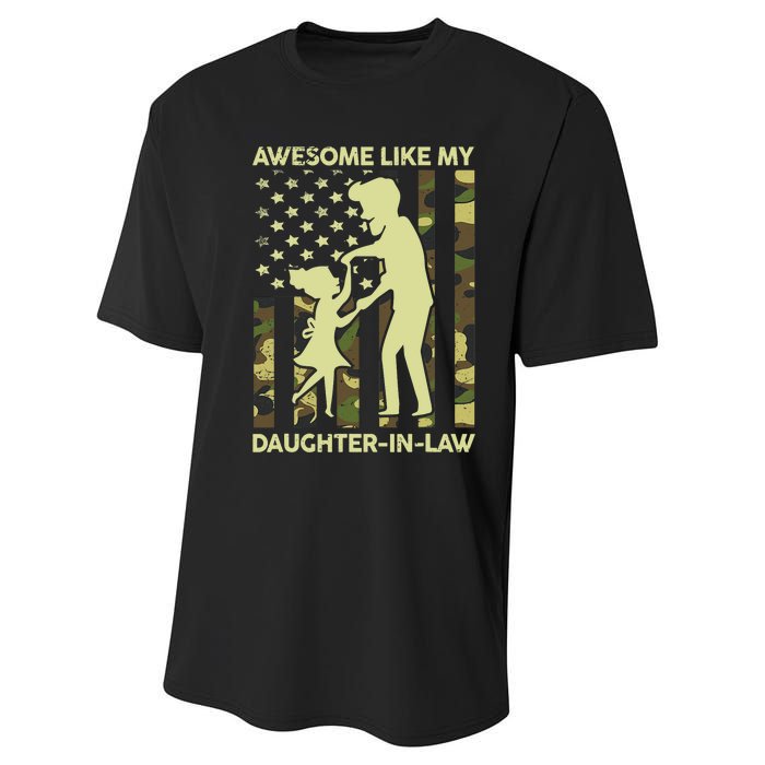 Stepdad Fathers Day Gift Awesome Like My Daughter In Law Performance Sprint T-Shirt