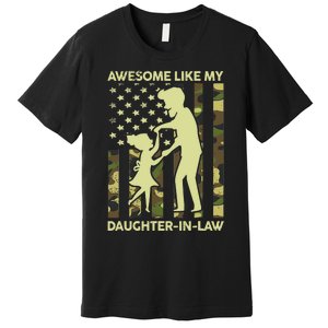 Stepdad Fathers Day Gift Awesome Like My Daughter In Law Premium T-Shirt