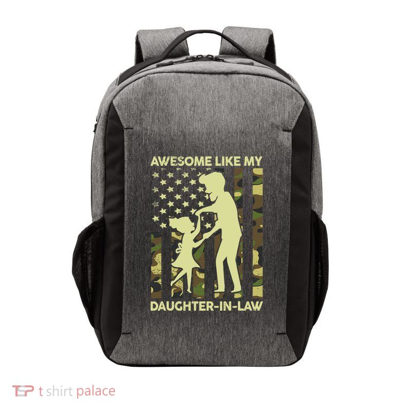 Stepdad Fathers Day Gift Awesome Like My Daughter In Law Vector Backpack