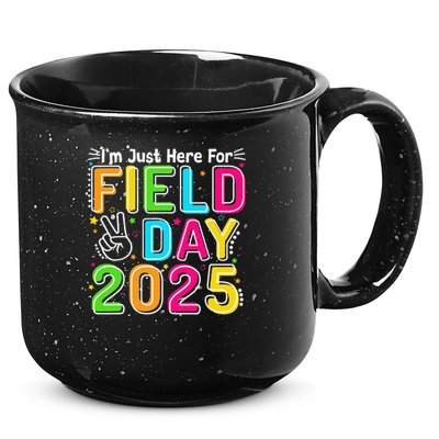 School Field Day Teacher Im Just Here For Field Day 2025 15oz Campfire Ceramic Mug