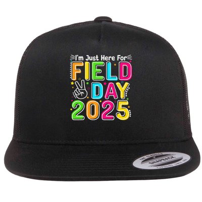 School Field Day Teacher Im Just Here For Field Day 2025 Flatbill Hat