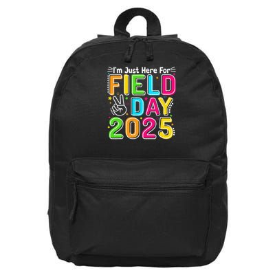 School Field Day Teacher Im Just Here For Field Day 2025 16 in Basic Backpack