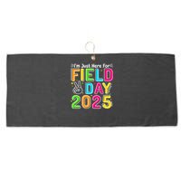 School Field Day Teacher Im Just Here For Field Day 2025 Large Microfiber Waffle Golf Towel