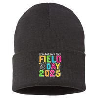 School Field Day Teacher Im Just Here For Field Day 2025 Sustainable Knit Beanie