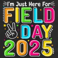 School Field Day Teacher Im Just Here For Field Day 2025 Golf Towel
