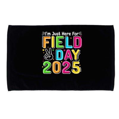 School Field Day Teacher Im Just Here For Field Day 2025 Microfiber Hand Towel
