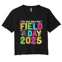 School Field Day Teacher Im Just Here For Field Day 2025 Crop Top